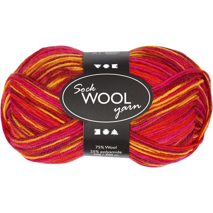 Sockenwolle, L 200 M, 50g/ 1 Knäuel