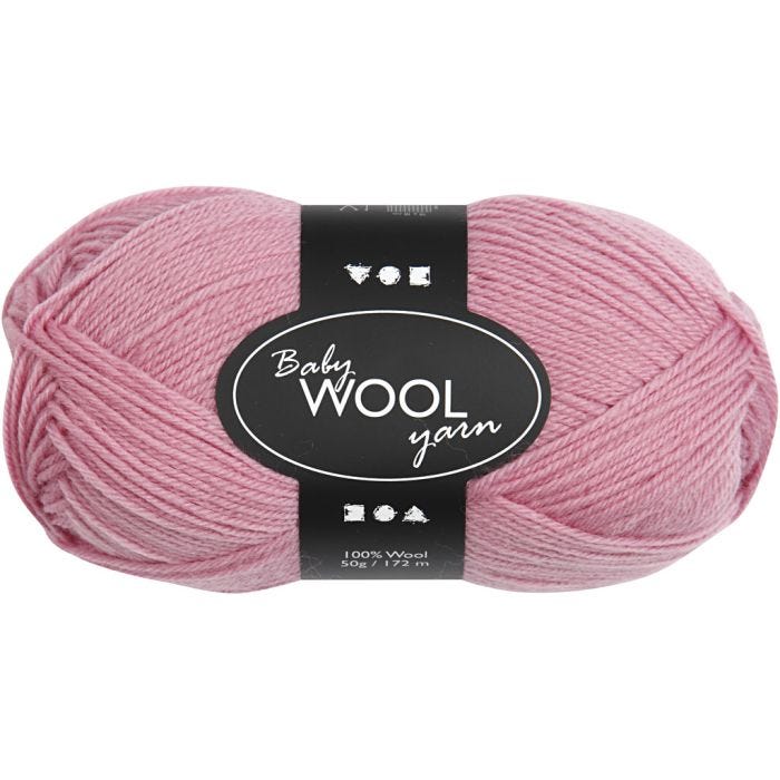 Babywolle, L 172 M, Dunkelrosa, 50 g/ 1 Knäuel