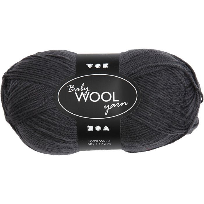 Babywolle, L 172 M, Dunkelgrau, 50 g/ 1 Knäuel