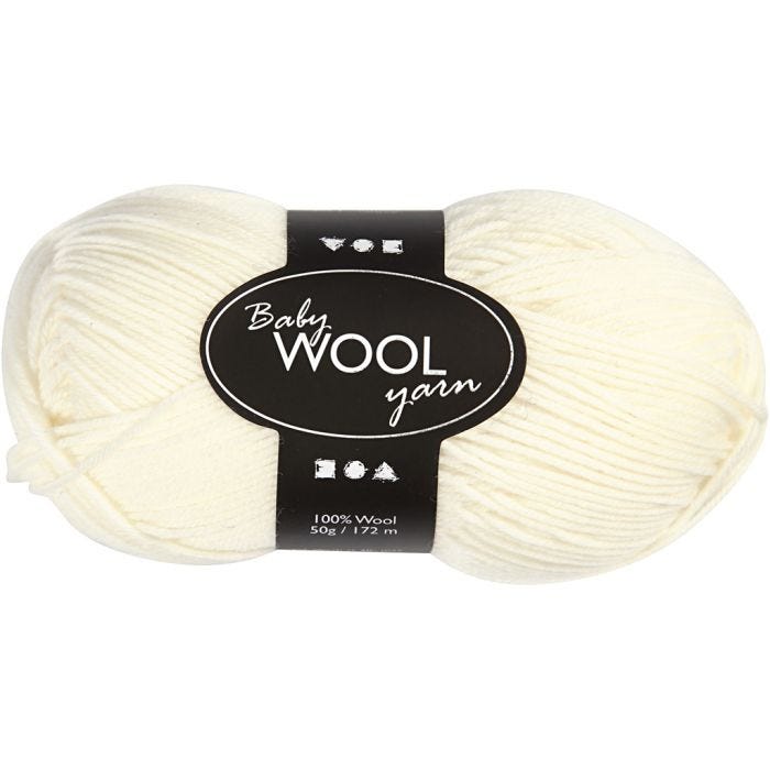 Babywolle, L 172 M, Creme, 50 g/ 1 Knäuel