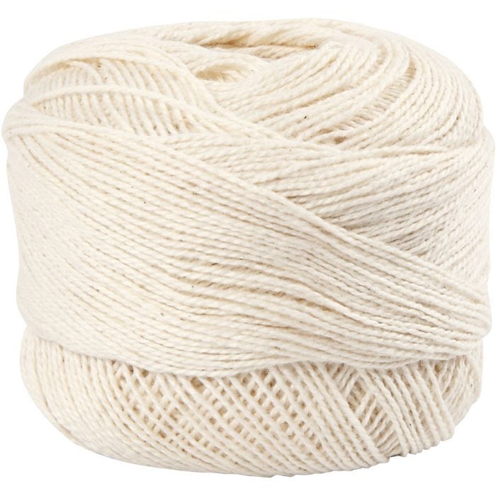 Baumwolle, Mercerisiert, Naturweiß, 20g/ 1 Knäuel
