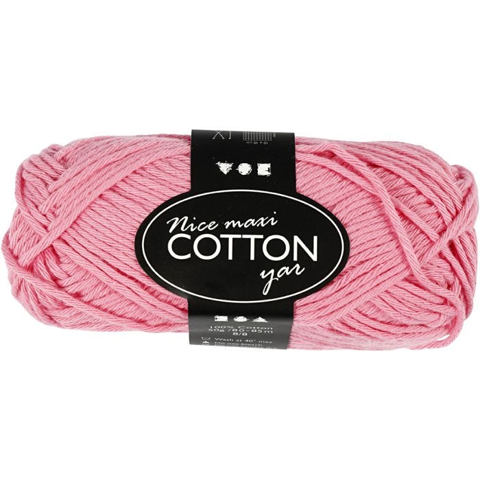 Baumwolle, Nr. 8/8, L 80-85 M, Größe maxi, Rosa, 50 g/ 1 Knäuel