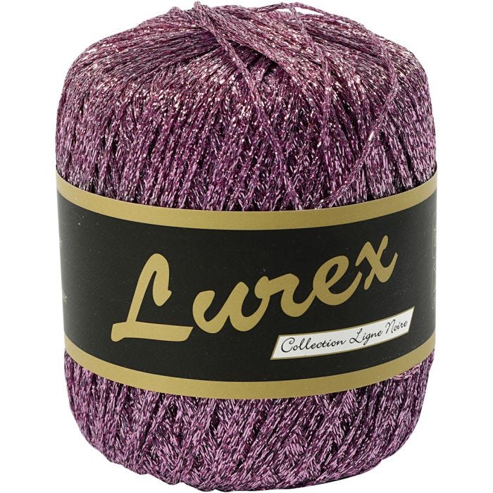 Lurexgarn, L 160 M, Flieder, 25 g/ 1 Knäuel