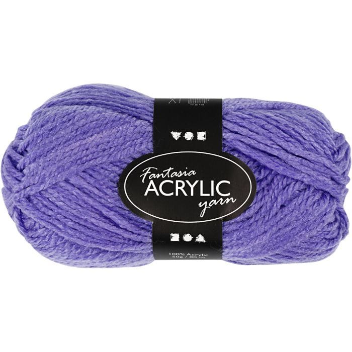 Fantasia Polyacryl Garn, L 80 M, Flieder, 50g/ 1 Knäuel