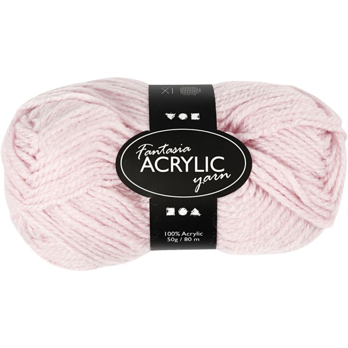Fantasia Polyacryl Garn, L 80 M, Rosa, 50 g/ 1 Knäuel
