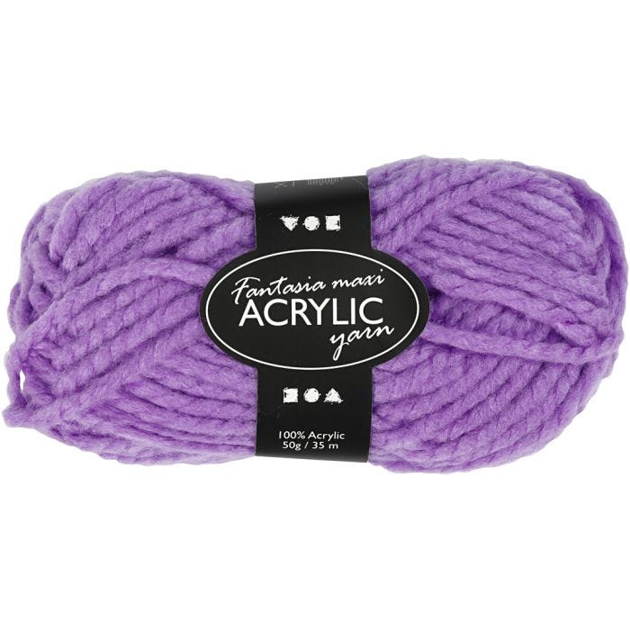 Fantasia Polyacryl-Wolle, 35 M, Maxi, Flieder, 50g/ 1 Knäuel