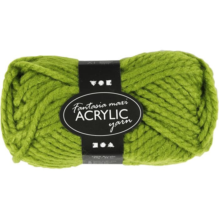 Fantasia Polyacryl-Wolle, 35 M, Maxi, Grün, 50g/ 1 Knäuel