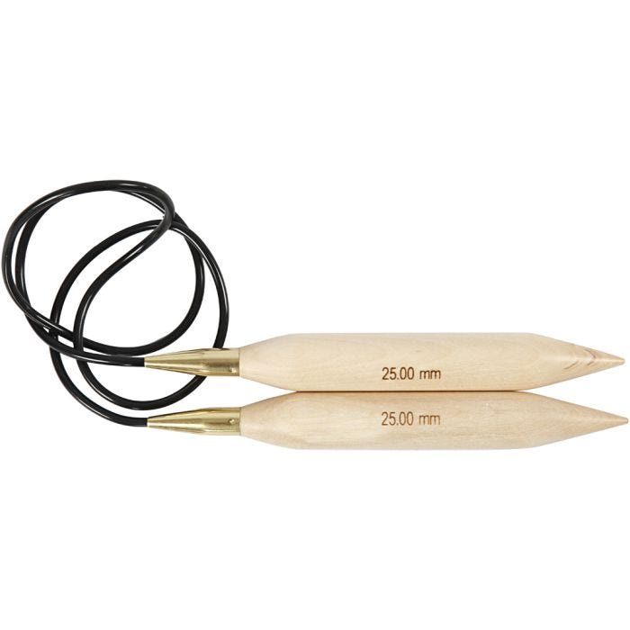 Rundstricknadel, 150 cm, 25 mm, 1 Stk