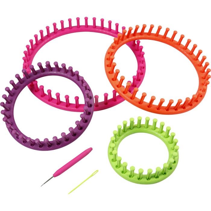 Strickring-Set, 12-17-22-27 cm, 1 Set