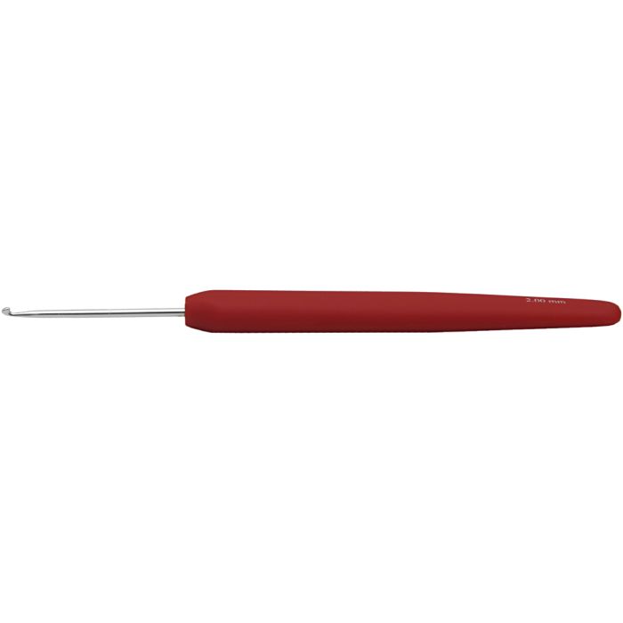 Häkelnadeln, Nr. 2, L 13,3 cm, Größe 2 mm, Rot, 1 Stk