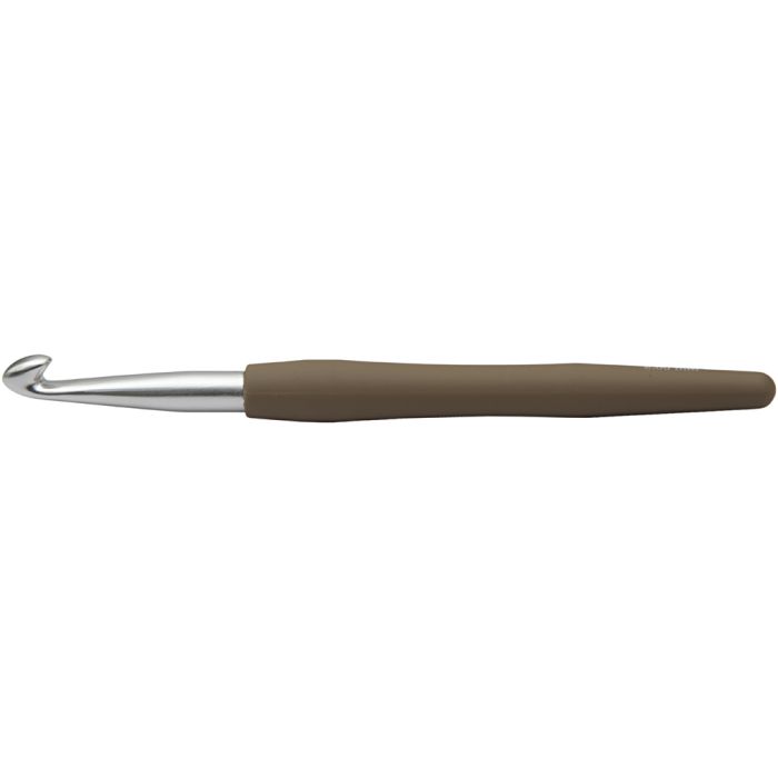 Häkelnadeln, 8, L 14,5 cm, Größe 8 mm, Braun, 1 Stk