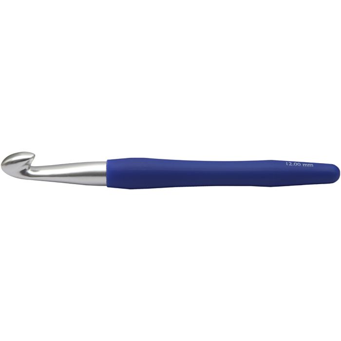 Häkelnadeln, Nr. 12, L 16 cm, Größe 12 mm, Blau, 1 Stk