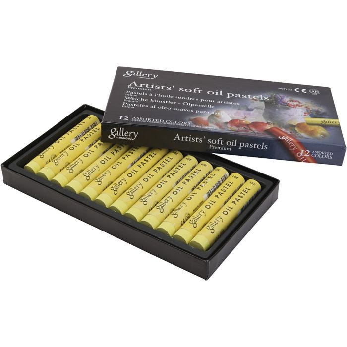 Gallery Ölkreiden, L 7 cm, D 11 mm, Dicke 11 mm, Zitronengelb, 12 Stk/ 1 Pck