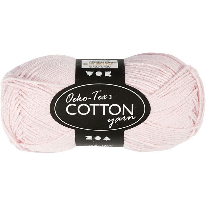 Baumwollgarn, Nr. 8/4, L 170 M, Staubrosé, 50 g/ 1 Knäuel