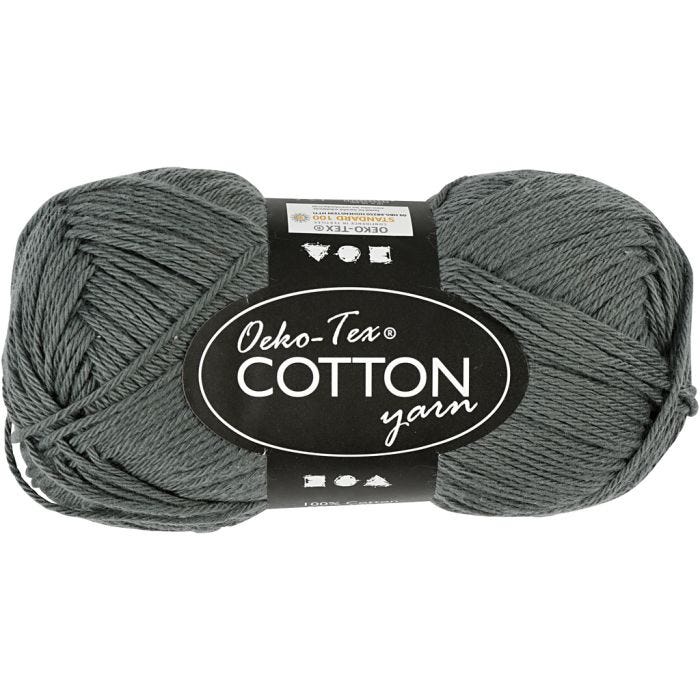 Baumwolle, 8/4, L 170 M, Grau, 50g/ 1 Knäuel