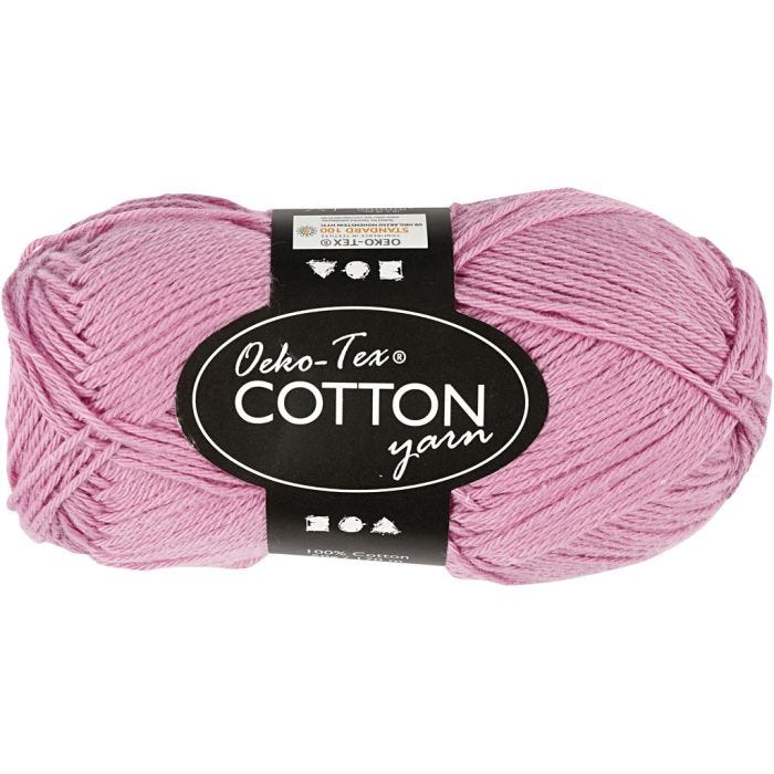 Baumwollgarn, Nr. 8/4, L 170 M, Rosa, 50 g/ 1 Knäuel