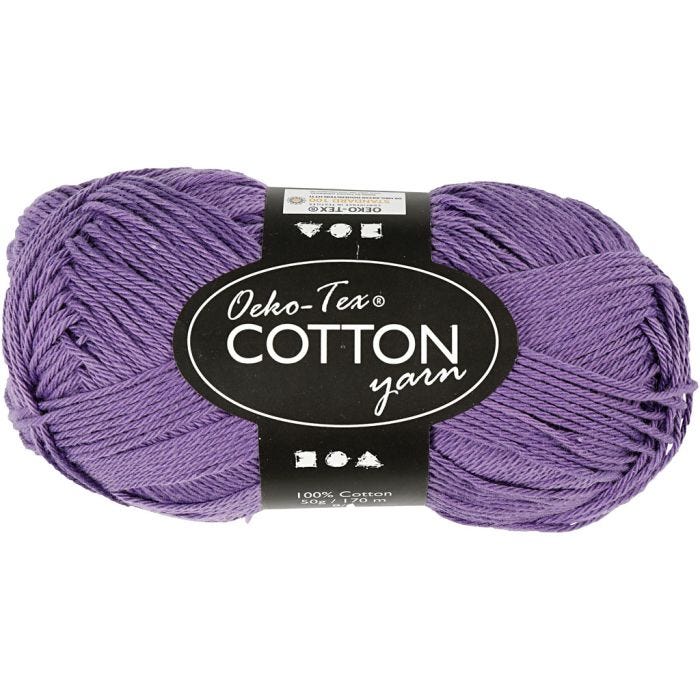 Baumwollgarn, Nr. 8/4, L 170 M, Flieder, 50 g/ 1 Knäuel