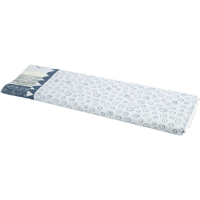 Stoff, B 145 cm, 140 g, Blau, 10m/ 1 Rolle