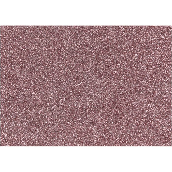Bügelfolie, A5, Blatt 148x210 mm, Glitter, Rosa, 1 Bl.