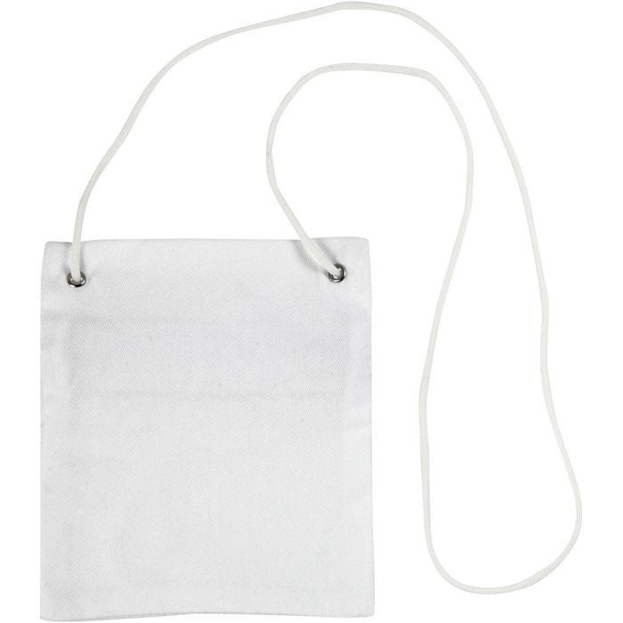 Brustbeutel, Größe 13x15 cm, 210 g, Weiß, 12 Stk/ 1 Pck