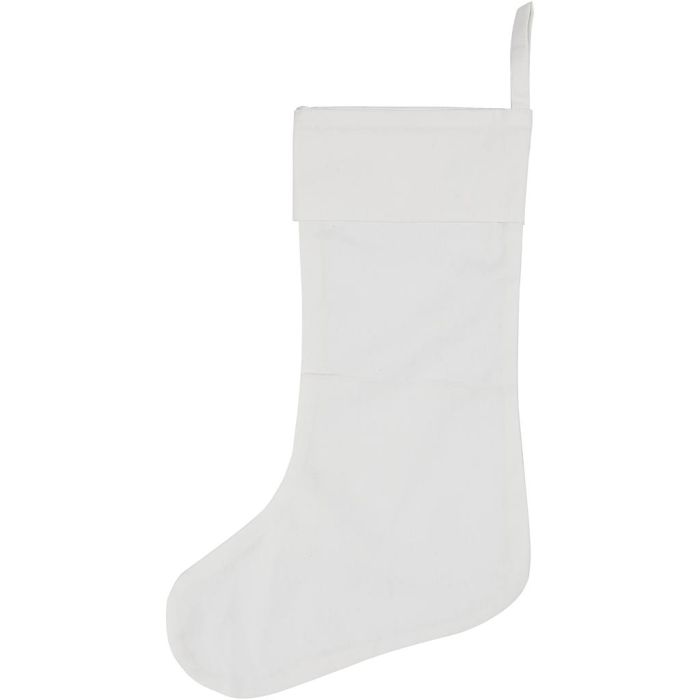 Weihnachtsstrumpf, H 40 cm, B 26 cm, 210 g, Weiß, 12 Stk/ 1 Pck