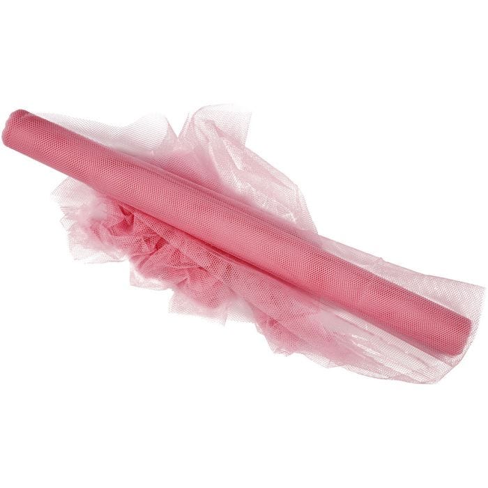 Tüll, 50 cm, Rosa, 5m/ 1 Rolle