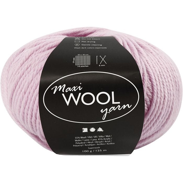 Wolle, L 125 M, Staubrosa, 100 g/ 1 Knäuel
