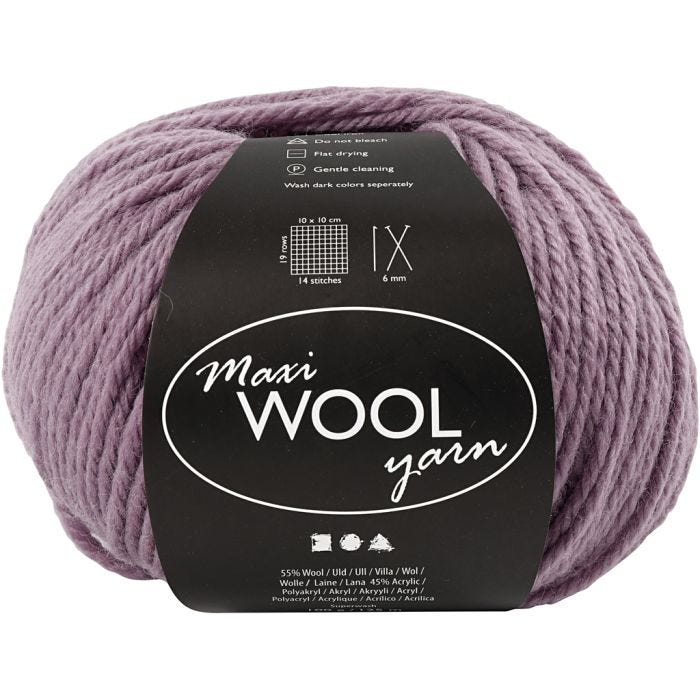 Wolle, L 125 M, Lavendel, 100 g/ 1 Knäuel