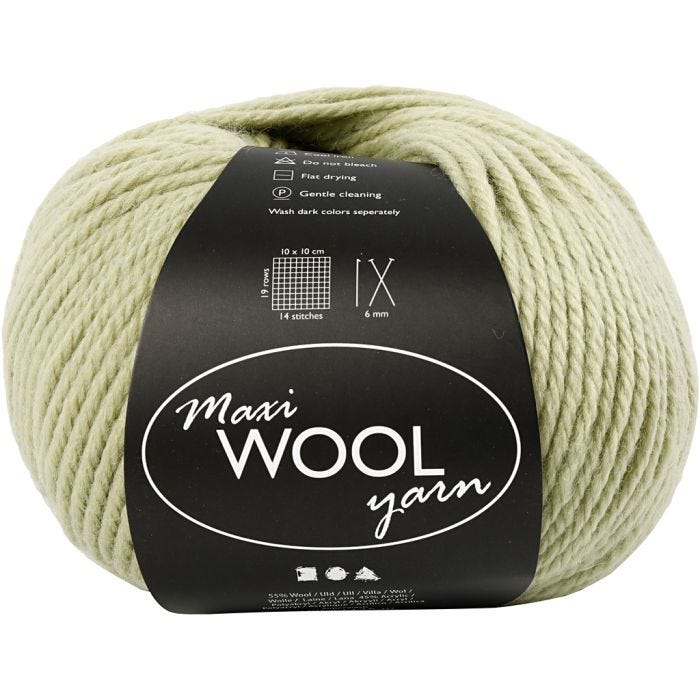 Wolle, L 125 M, Hellgrün, 100 g/ 1 Knäuel
