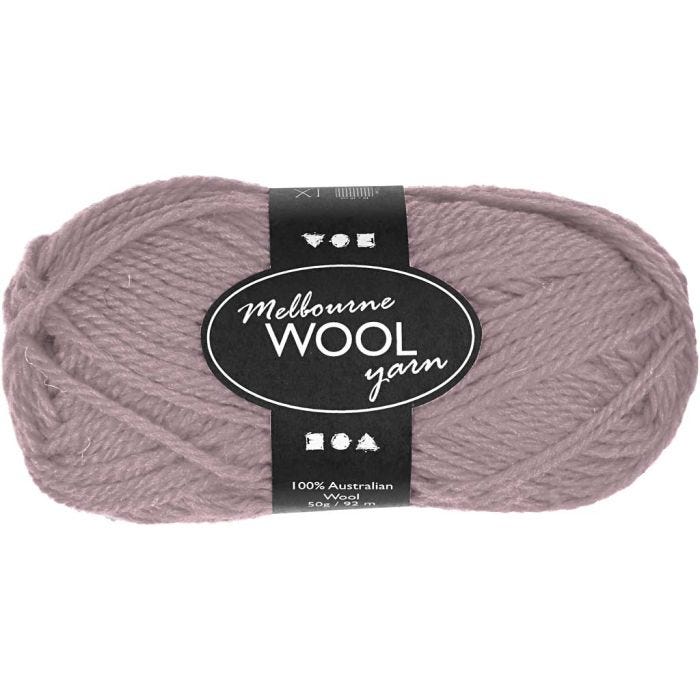Melbourne Wool Yarn, 92 M, Helllila, 50g/ 1 Knäuel