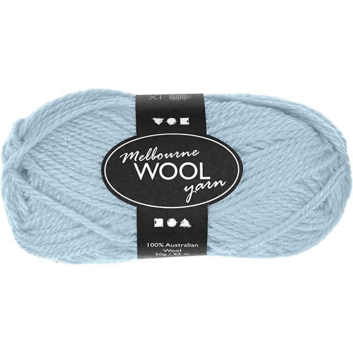 Melbourne Wool Yarn, 92 M, Helltürkis, 50g/ 1 Knäuel