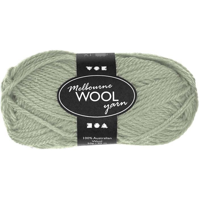 Melbourne Wool Yarn, 92 M, Hellgrün, 50g/ 1 Knäuel