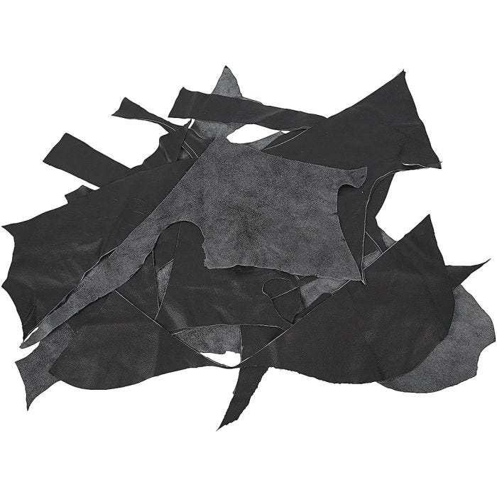 Echtleder, Schwarz, 2kg/ 1 Pck