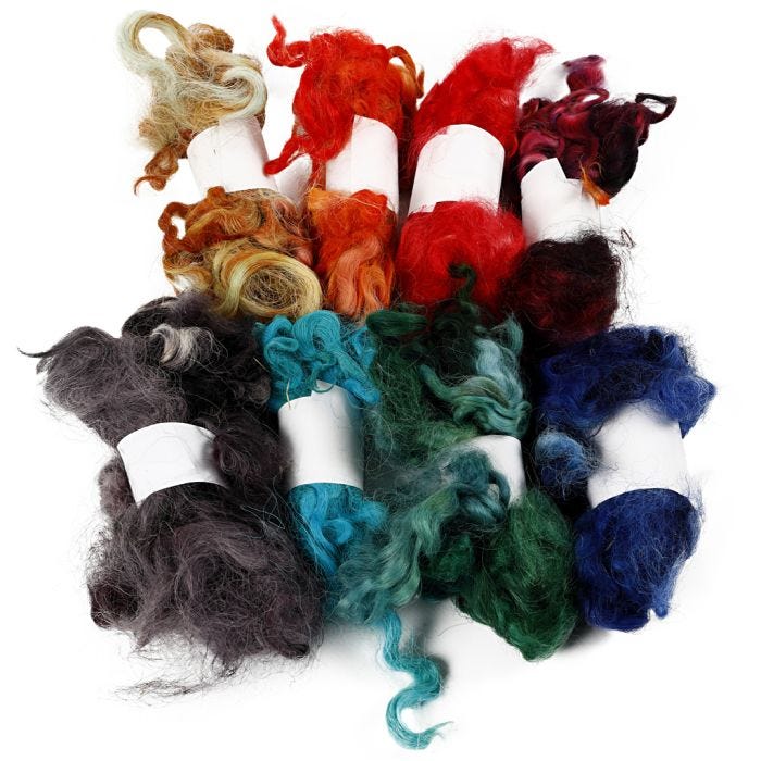 Wolllocken, Sortierte Farben, 8x20 g/ 1 Bündl.