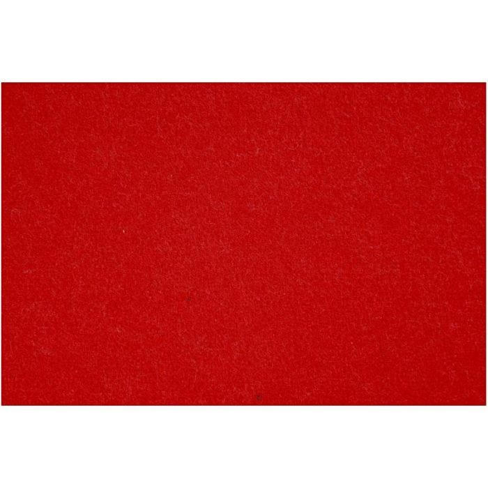 Bastelfilz, Blatt 42x60 cm, Dicke 3 mm, Rot, 1 Bl.
