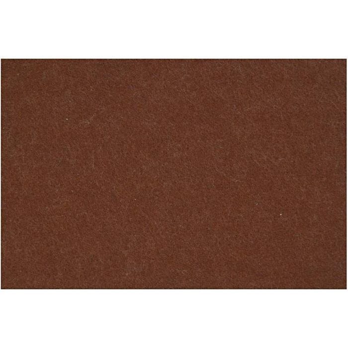 Bastelfilz, Blatt 42x60 cm, Dicke 3 mm, Braun, 1 Bl.