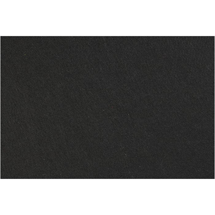 Bastelfilz, Blatt 42x60 cm, Dicke 3 mm, Schwarz, 1 Bl.