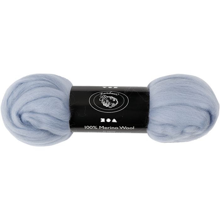 Merinowolle, 21 my, Arktisblau, 100g/ 1 Pck