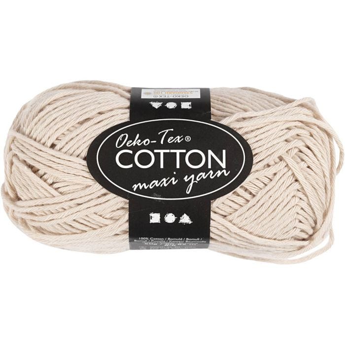 Baumwolle, Nr. 8/8, L 80-85 M, Beige, 50 g/ 1 Knäuel
