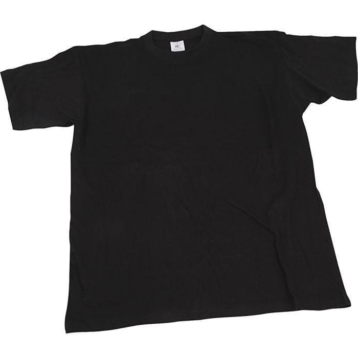 T-Shirts, B 55 cm, Größe large, Rundhalsausschnitt, 145 g, Schwarz, 1 Stk