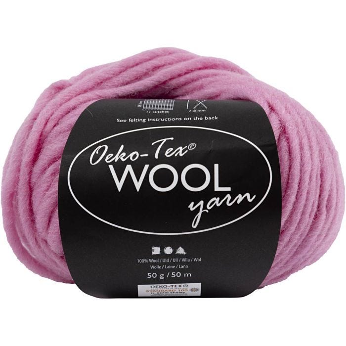 Wolle, L 50 M, Hellpink, 50 g/ 1 Knäuel