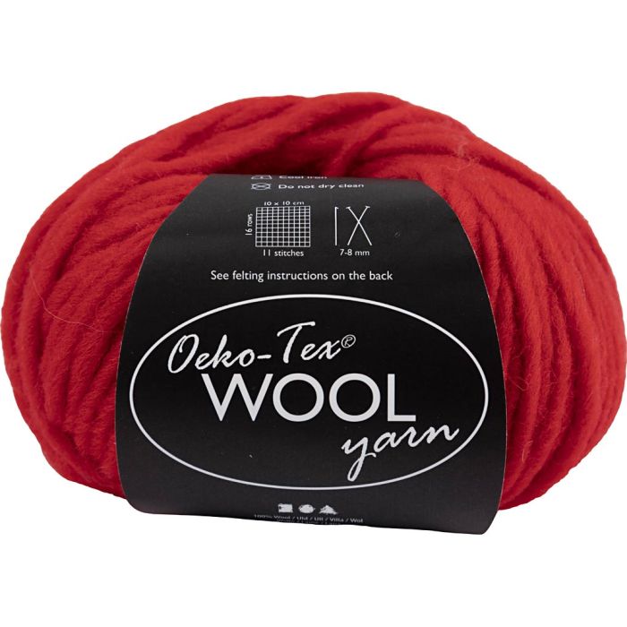 Wolle, L 50 M, Nadel 8-9, Rot, 50 g/ 1 Knäuel