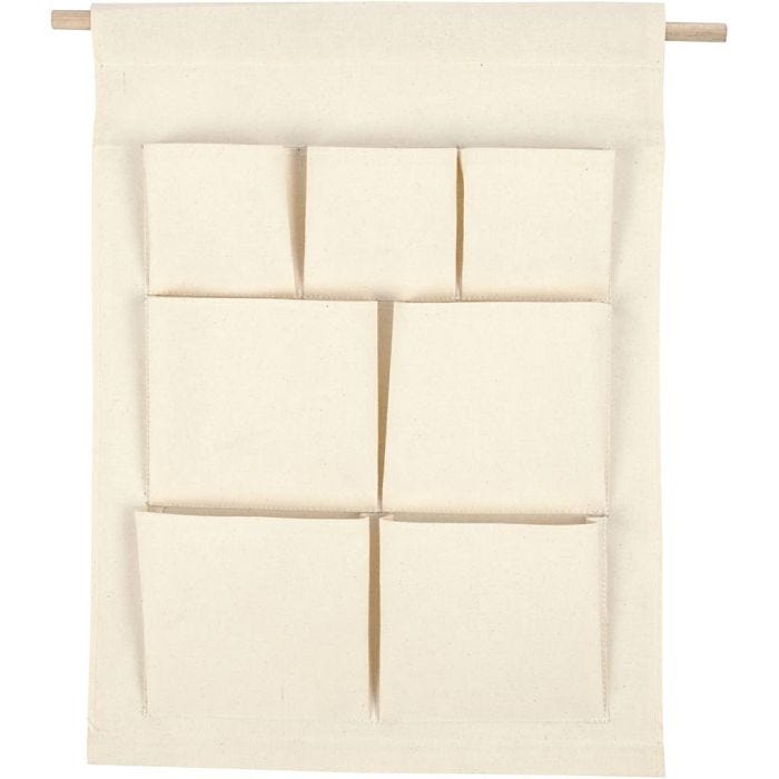 Organizer-Taschen zum Aufhängen, H 46 cm, B 34 cm, Hellnatur, 1 Stk