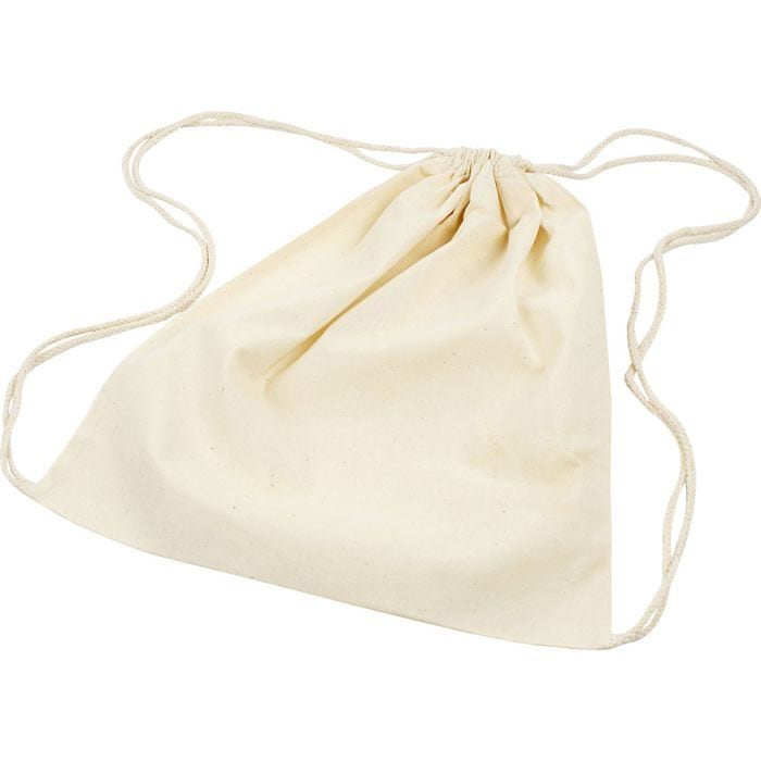Kordelzug-Beutel, Größe 37x41 cm, 115 g, Hellnatur, 3Stk/ 1 Pck