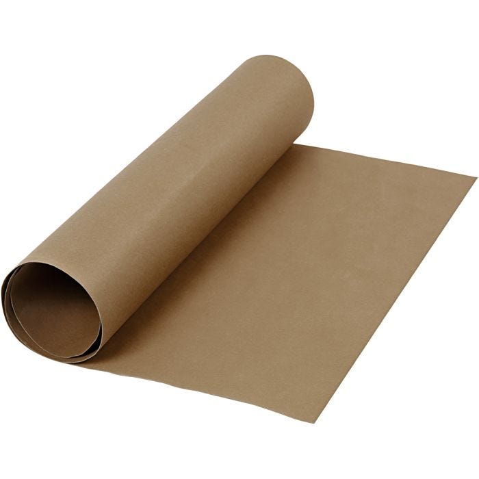 Kunstlederpapier, B 50 cm, Einfarbig, 350 g, Dunkelbraun, 1m/ 1 Rolle