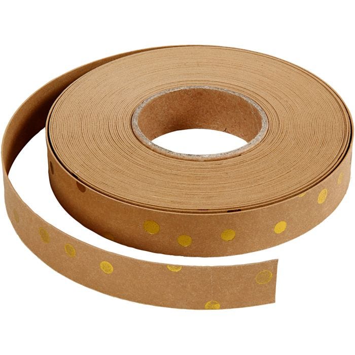 Lederpapierstreifen / Flechtstreifen, B 15 mm, Dicke 0,55 mm, Hellbraun, 9.50 m/ 1 Rolle