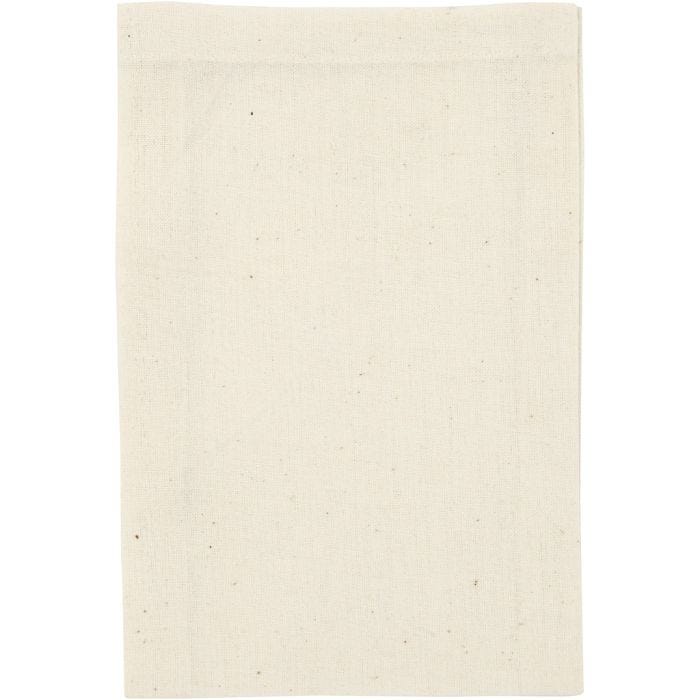 Stoffbeutel, Größe 10x15 cm, 115 g, Hellnatur, 4 Stk/ 1 Pck