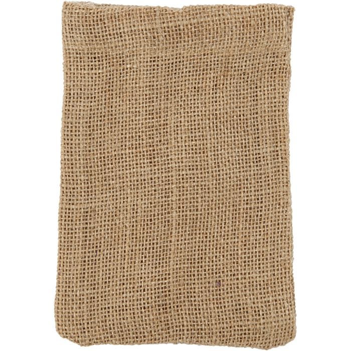 Stoffbeutel, Größe 10x15 cm, 275 g, Braun, 4 Stk/ 1 Pck