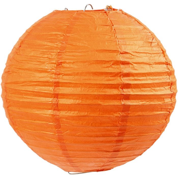 Reispapier-Lampe/-Lampion, 20 cm, Orange, 1 Stk