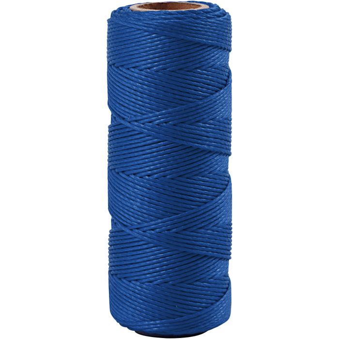 Bambusschnur, Dicke 1 mm, Blau, 65 m/ 1 Rolle